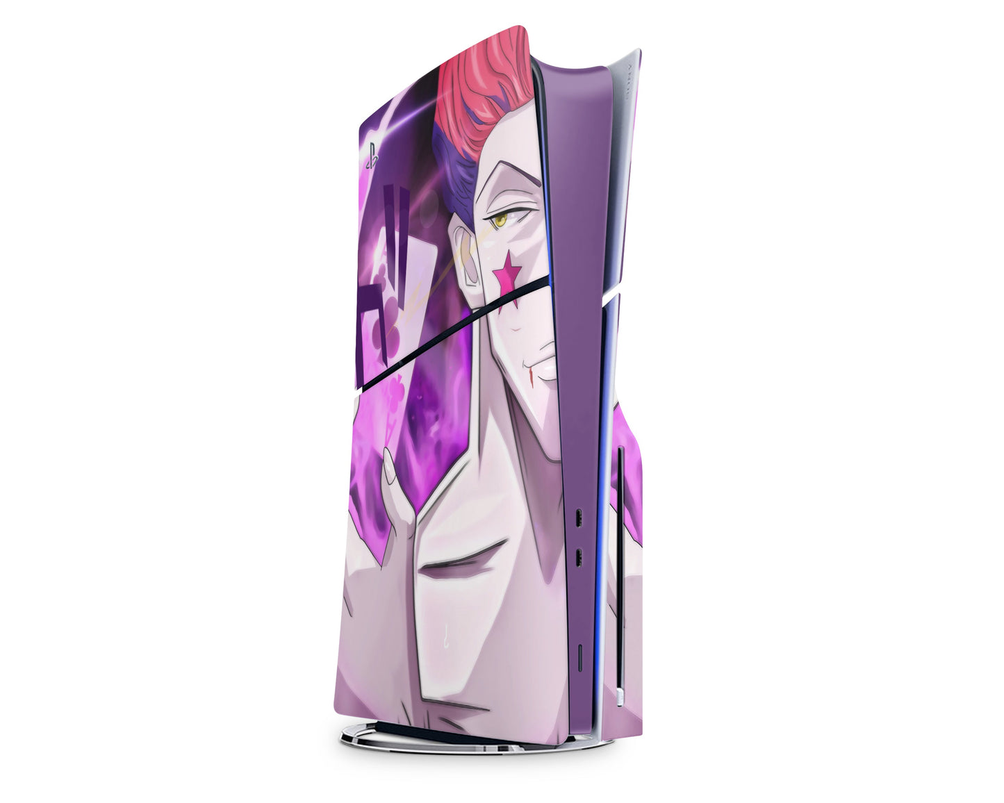 Anime Town Creations PS5 Slim Hunter x Hunter Hisoka Morow Purple PS5 Slim Skins - Anime Hunter x Hunter PS5 Slim Skin