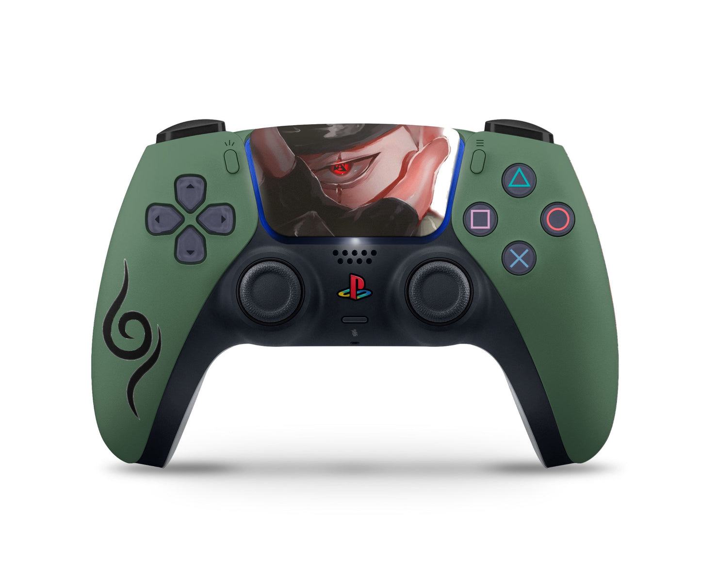 Anime Town Creations PS5 Hatake Sharingan Green PS5 Skins - Anime Ninja PS5 Skin