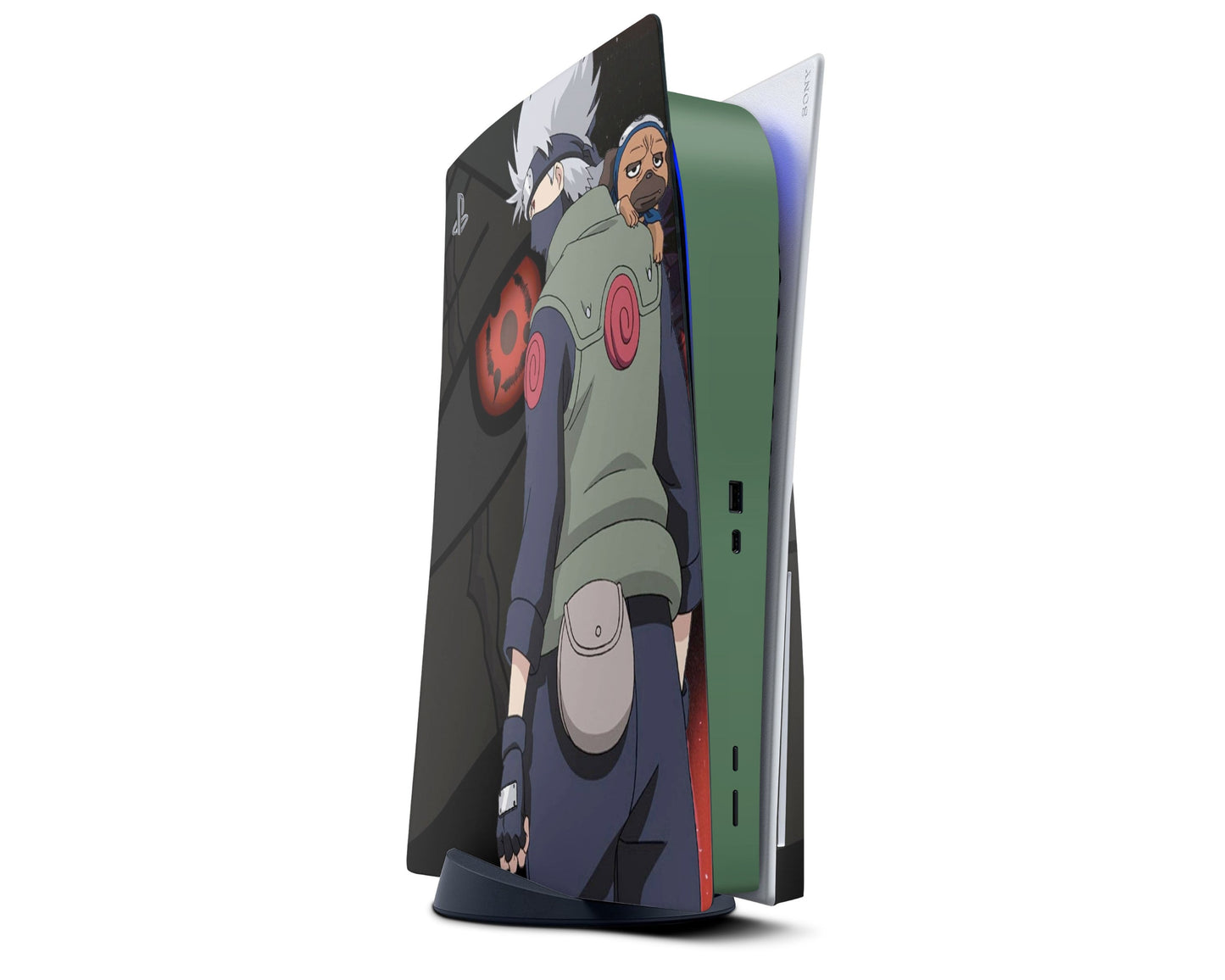 Anime Town Creations PS5 Hatake Sharingan Green PS5 Skins - Anime Ninja PS5 Skin