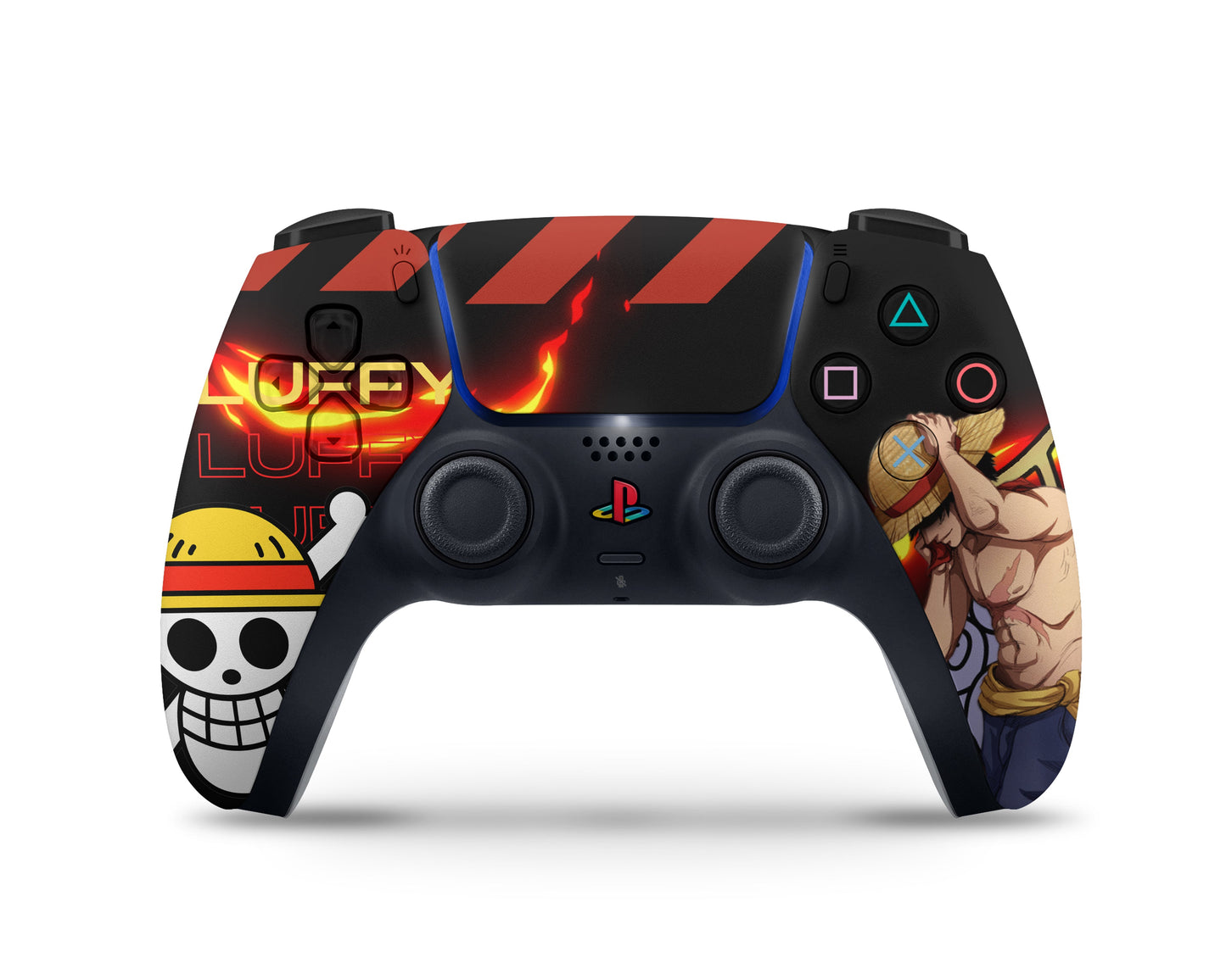 Anime Town Creations PS5 One Piece Luffy Flames PS5 Skins - Anime One Piece PS5 Skin