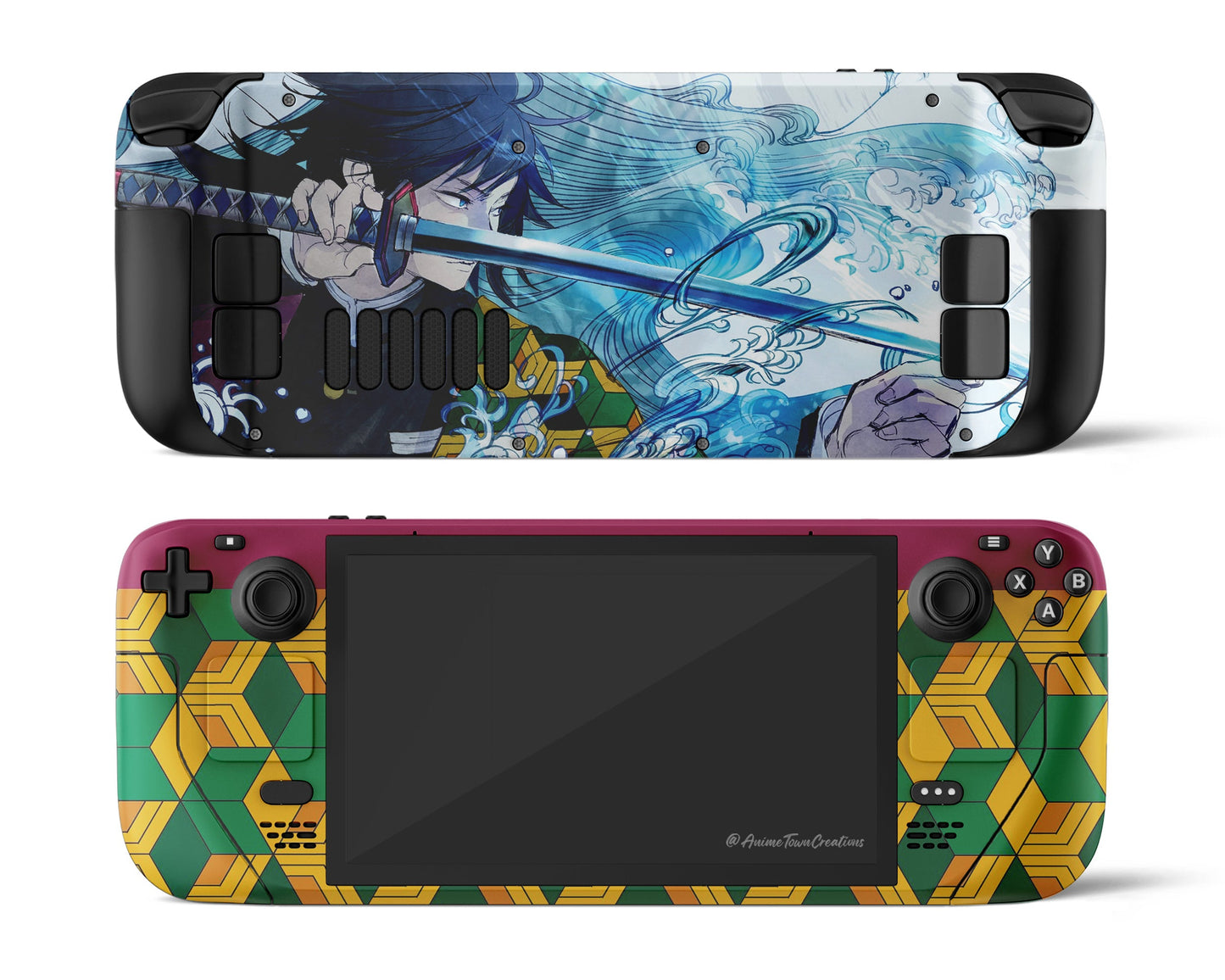 Anime Town Creations Steam Deck Demon Slayer Giyu Tomioka Vinyl only Skins - Anime Demon Slayer Steam Deck Skin