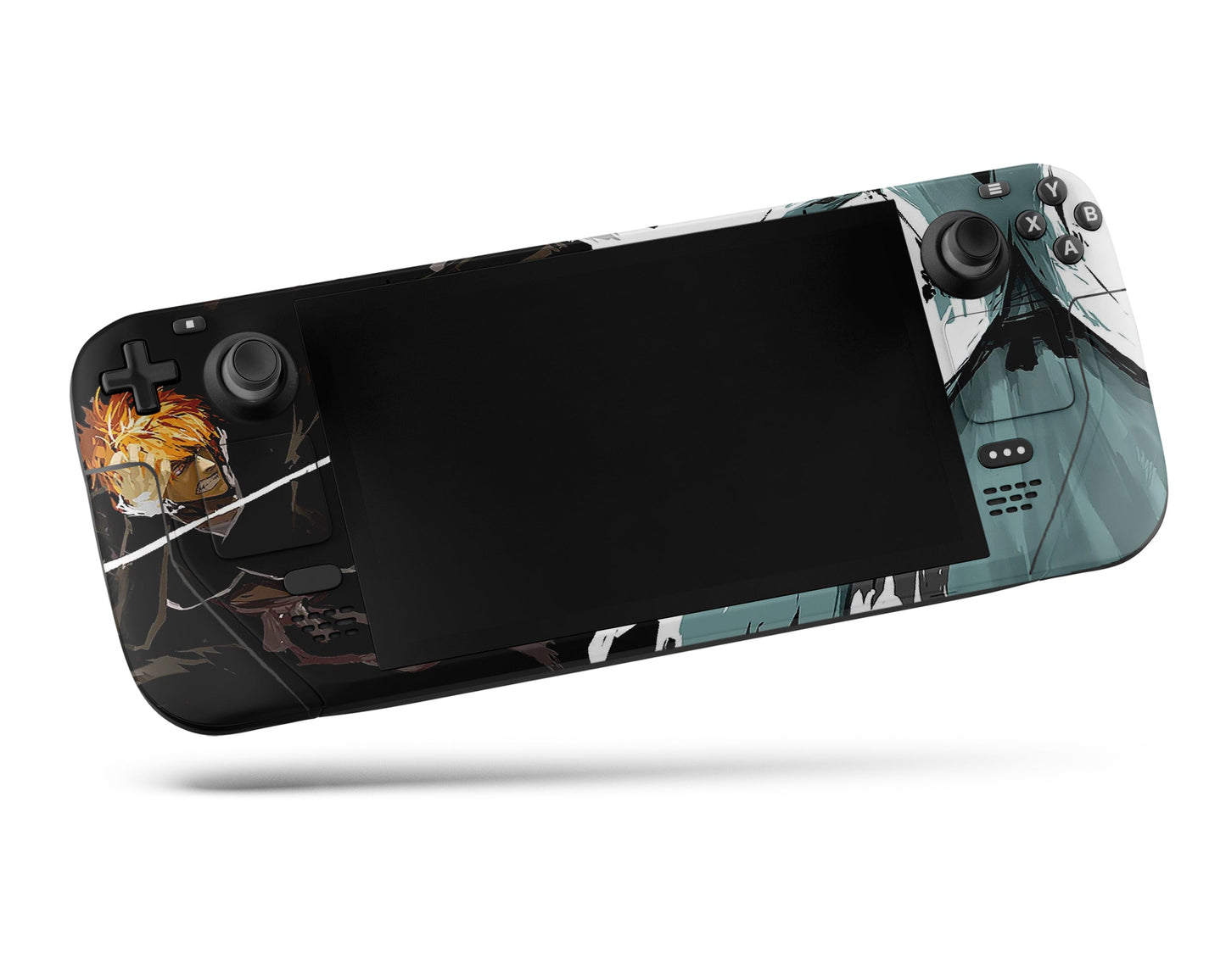 Anime Town Creations Steam Deck Bleach Ichigo vs Zangetsu Black Vinyl +Tempered Glass Skins - Anime Bleach Steam Deck Skin