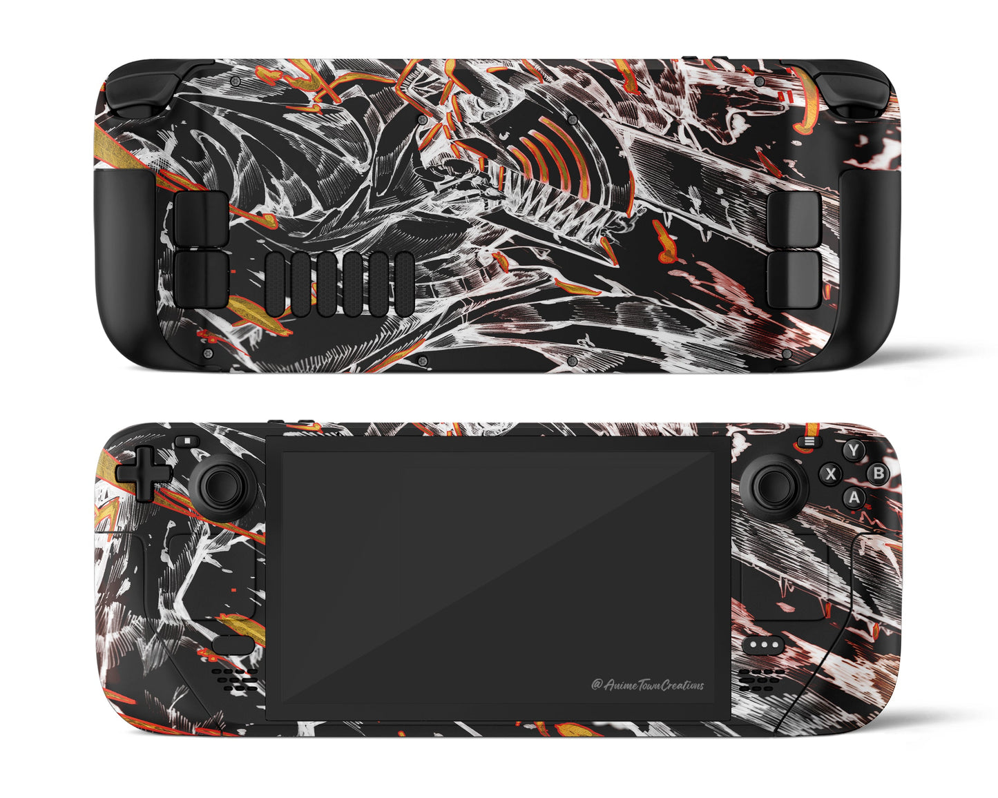 Anime Town Creations Steam Deck Chainsaw Man Denji Black Vinyl only Skins - Anime Chainsaw Man Steam Deck Skin