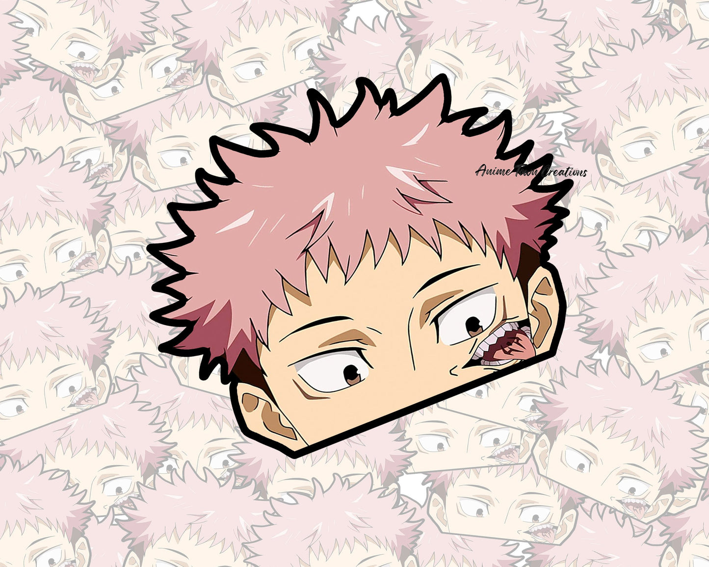 Anime Town Creations Sticker Yuji & Sukuna Peeker 5" Accessories - Anime Jujutsu Kaisen Sticker