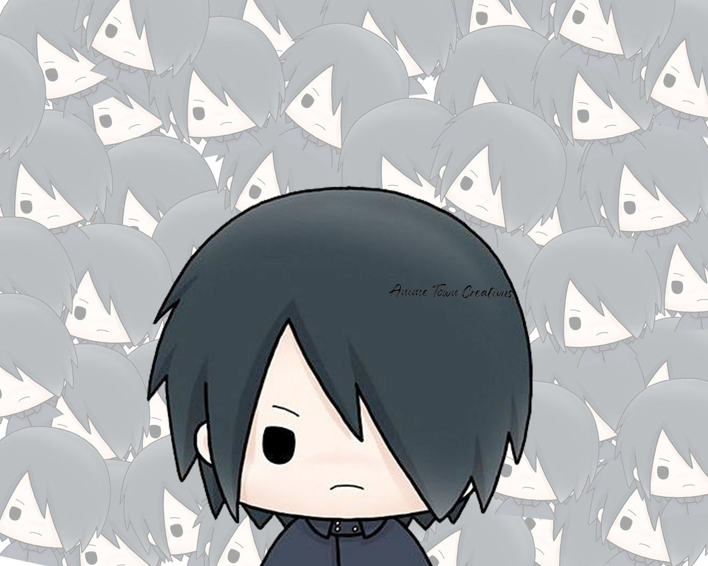 Anime Town Creations Sticker Chibi Sasuke (Boruto) Peeker 5" Accessories - Anime Boruto Sticker