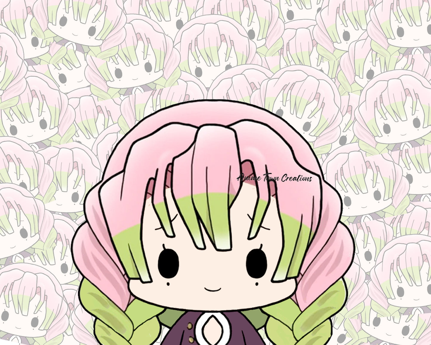 Anime Town Creations Sticker Chibi Mitsuri Love Pillar Peeker 5" Accessories - Anime Demon Slayer Sticker