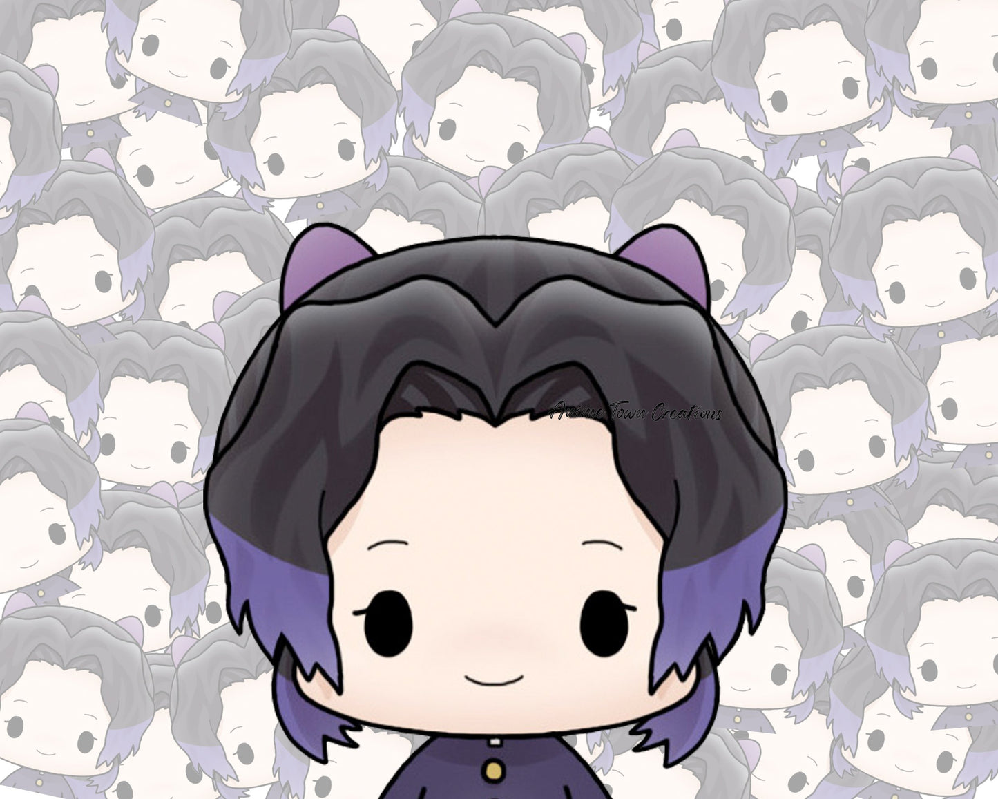 Anime Town Creations Sticker Chibi Shinobu Insect Pillar Peeker 5" Accessories - Anime Demon Slayer Sticker