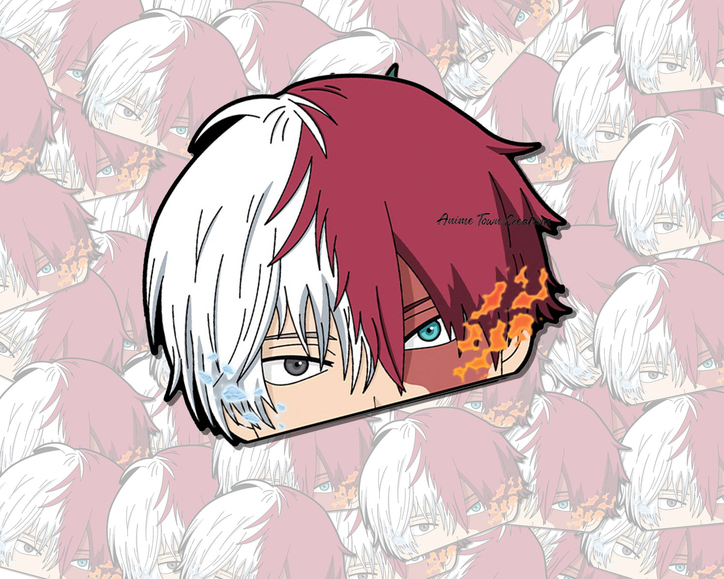 Anime Town Creations Sticker My Hero Academia Shoto Todoroki Peeker 5" Accessories - Anime My Hero Academia Sticker