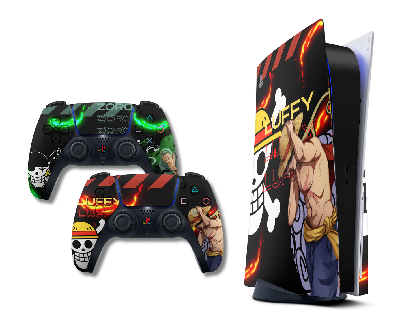 One Piece Luffy Zoro Limited Edition PS5 Bundle Skin Set