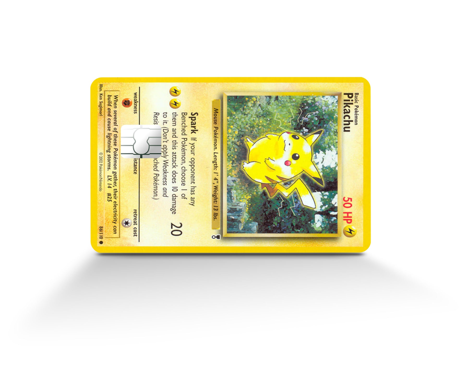 Pikachu Pokemon Card Credit Card Skin Anime Town Creations Pikachu Pokemon Card Credit Card Skin Anime Town Creations