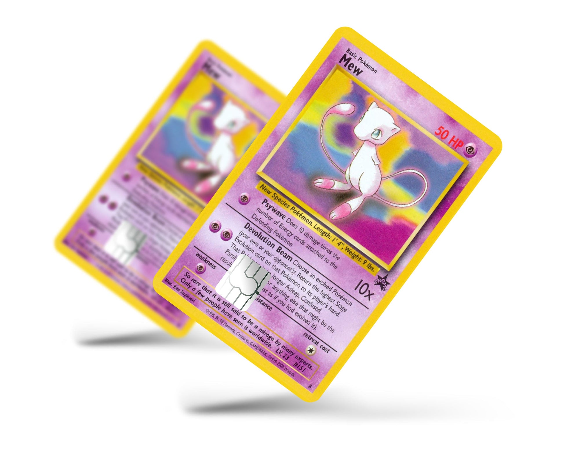 mew pokemon card 1995 Mew Pokemon Card Credit Card Skin – Anime Town Creations