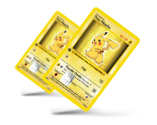 Anime Town Creations Credit Card Thicc Pikachu Pokemon Card Full Skins - Anime Pokemon Credit Card Skin