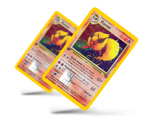Anime Town Creations Credit Card Flareon Pokemon Card Full Skins - Anime Pokemon Credit Card Skin