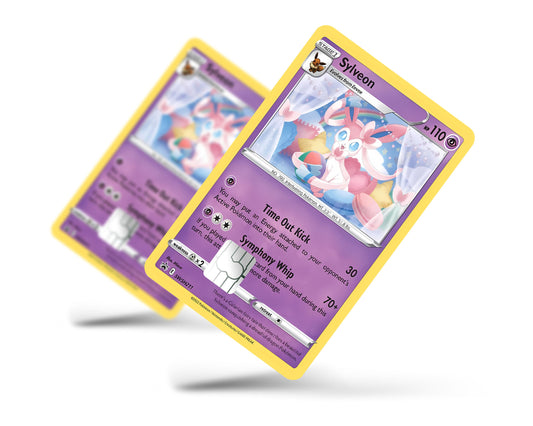 Anime Town Creations Credit Card Sylveon Pokemon Card Full Skins - Anime Pokemon Credit Card Skin