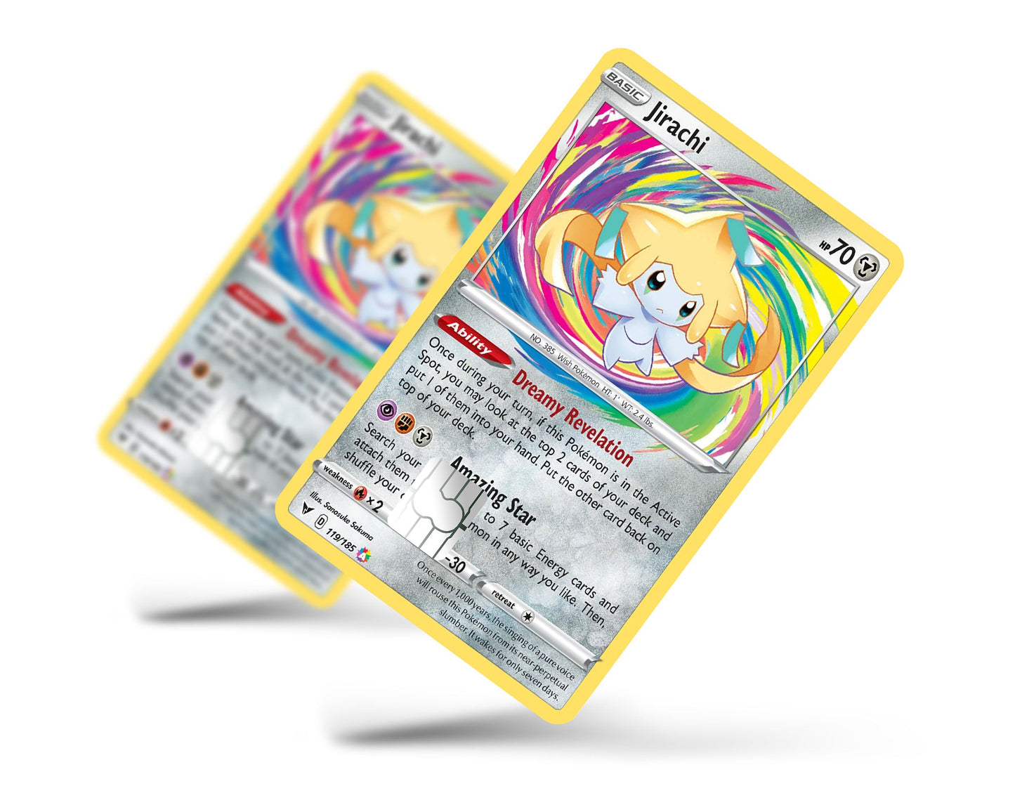 Jirachi Pokemon Card Credit Card Credit Card Skin Anime Town Creations Jirachi Pokemon Card Credit Card Credit Card Skin Anime Town Creations