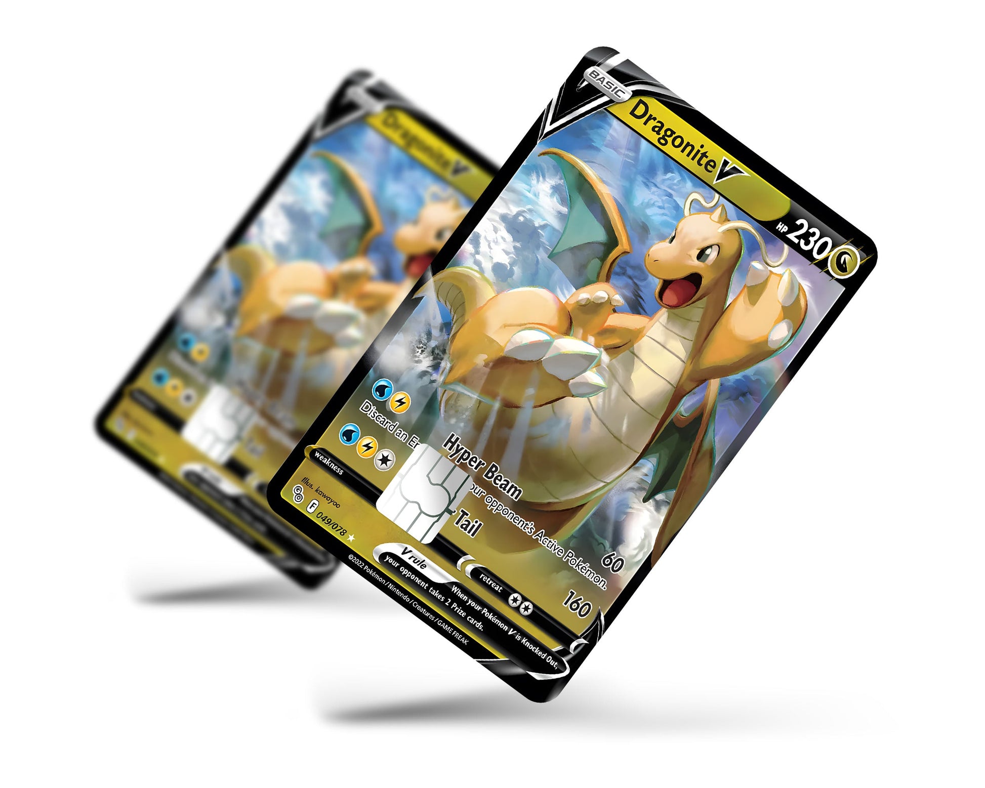 Anime Town Creations Credit Card Cute Dragonite Pokemon Card Full Skins - Anime Pokemon Credit Card Skin