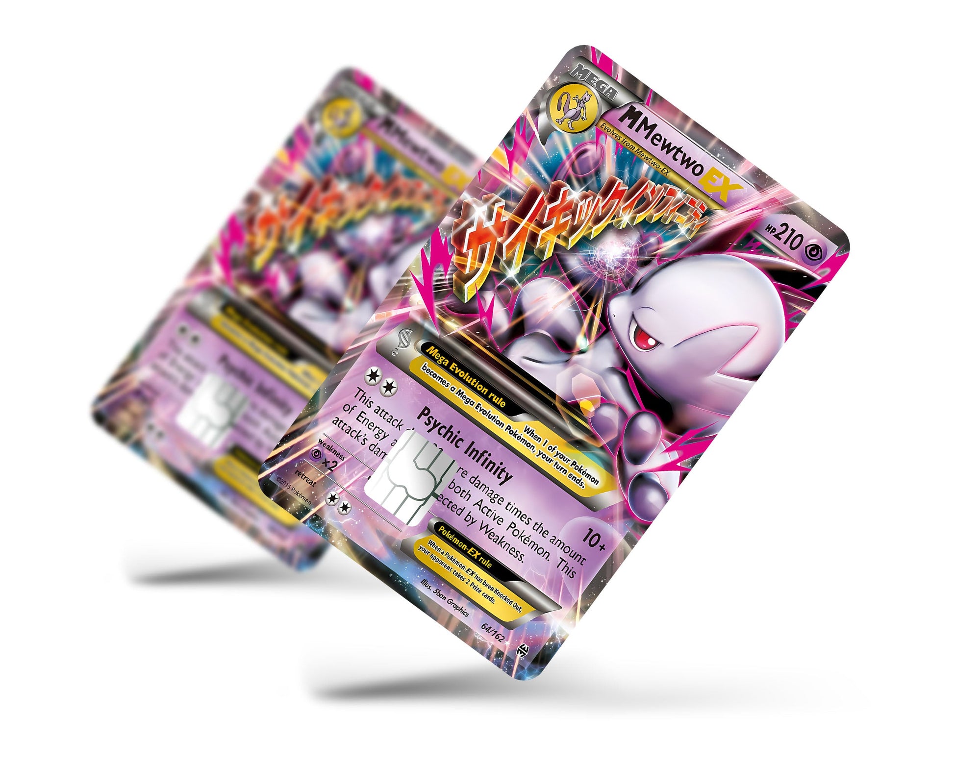 Anime Town Creations Credit Card Mega Mewtwo Y Pokemon Card Full Skins - Anime Pokemon Credit Card Skin