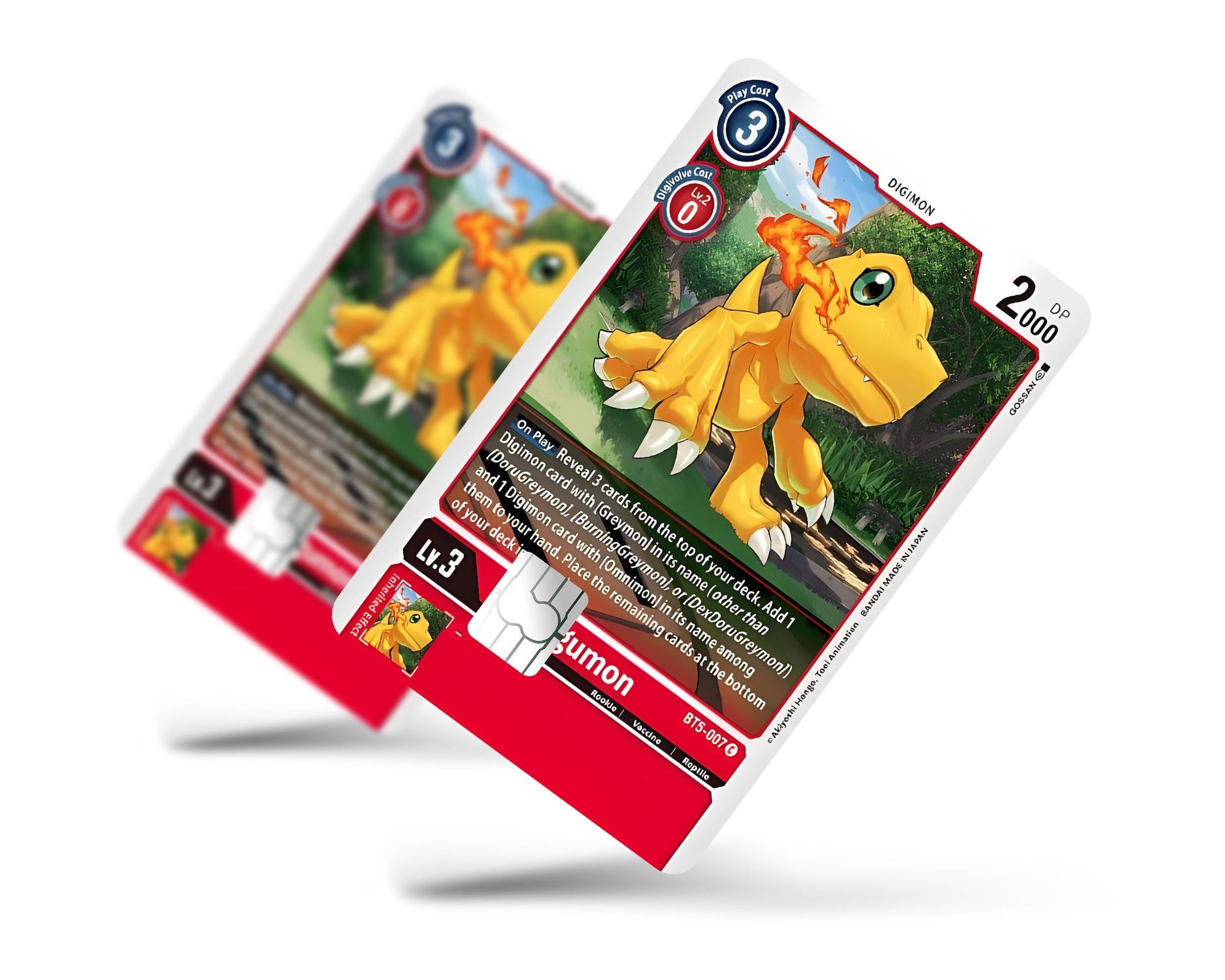 Agumon Digimon Card Credit Card Skin - Full / Small Agumon Digimon Card Credit Card Skin - Full / Small