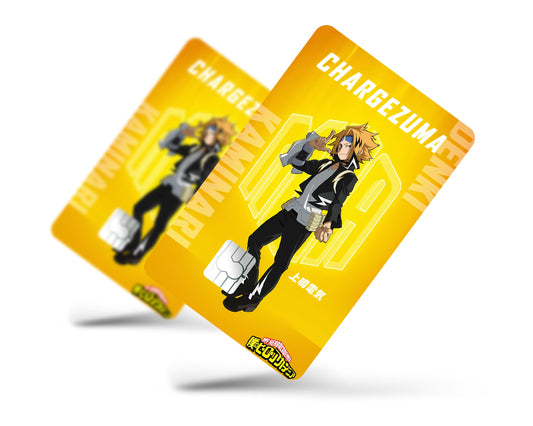 Anime Town Creations Credit Card My Hero Academia Denki Kaminari Feature Full Skins - Anime My Hero Academia Credit Card Skin