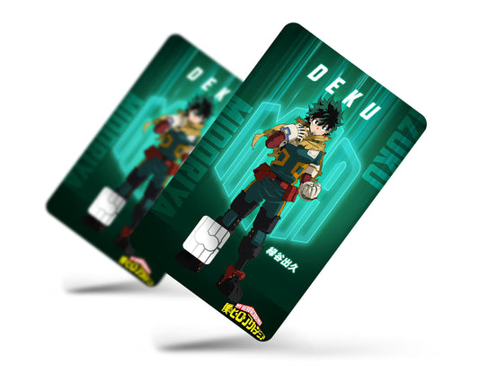 Anime Town Creations Credit Card My Hero Academia Izuku Midoriya Feature Full Skins - Anime My Hero Academia Credit Card Skin