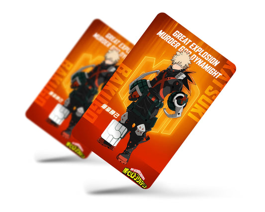 Anime Town Creations Credit Card My Hero Academia Katsuki Bakugo Feature Full Skins - Anime My Hero Academia Credit Card Skin