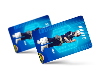 Anime Town Creations Credit Card My Hero Academia Shoto Todorok Feature Full Skins - Anime My Hero Academia Credit Card Skin