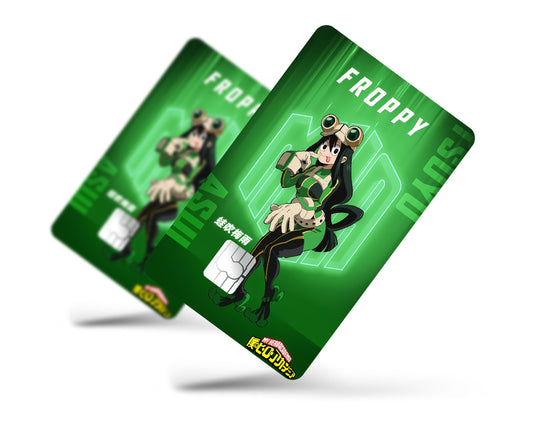 Anime Town Creations Credit Card My Hero Academia Tsuyu Asui Feature Full Skins - Anime My Hero Academia Credit Card Skin