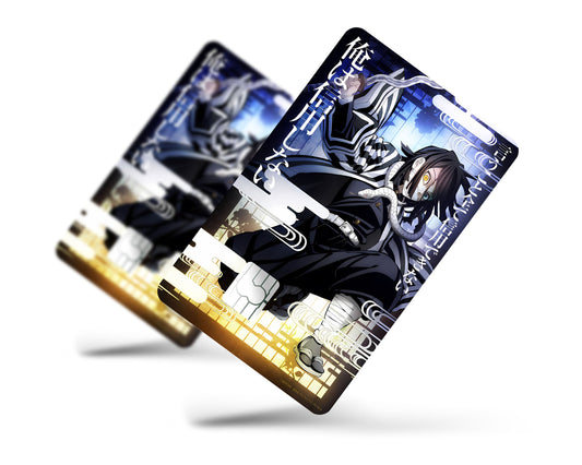 Anime Town Creations Credit Card Demon Slayer Obanai Iguro Feature Full Skins - Anime Demon Slayer Credit Card Skin