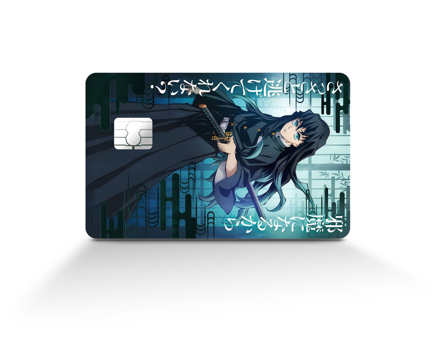 Anime Town Creations Credit Card Demon Slayer Muichiro Tokito Feature Full Skins - Anime Demon Slayer Credit Card Skin