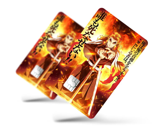 Anime Town Creations Credit Card Demon Slayer Kyojuro Rengoku Feature Full Skins - Anime Demon Slayer Credit Card Skin