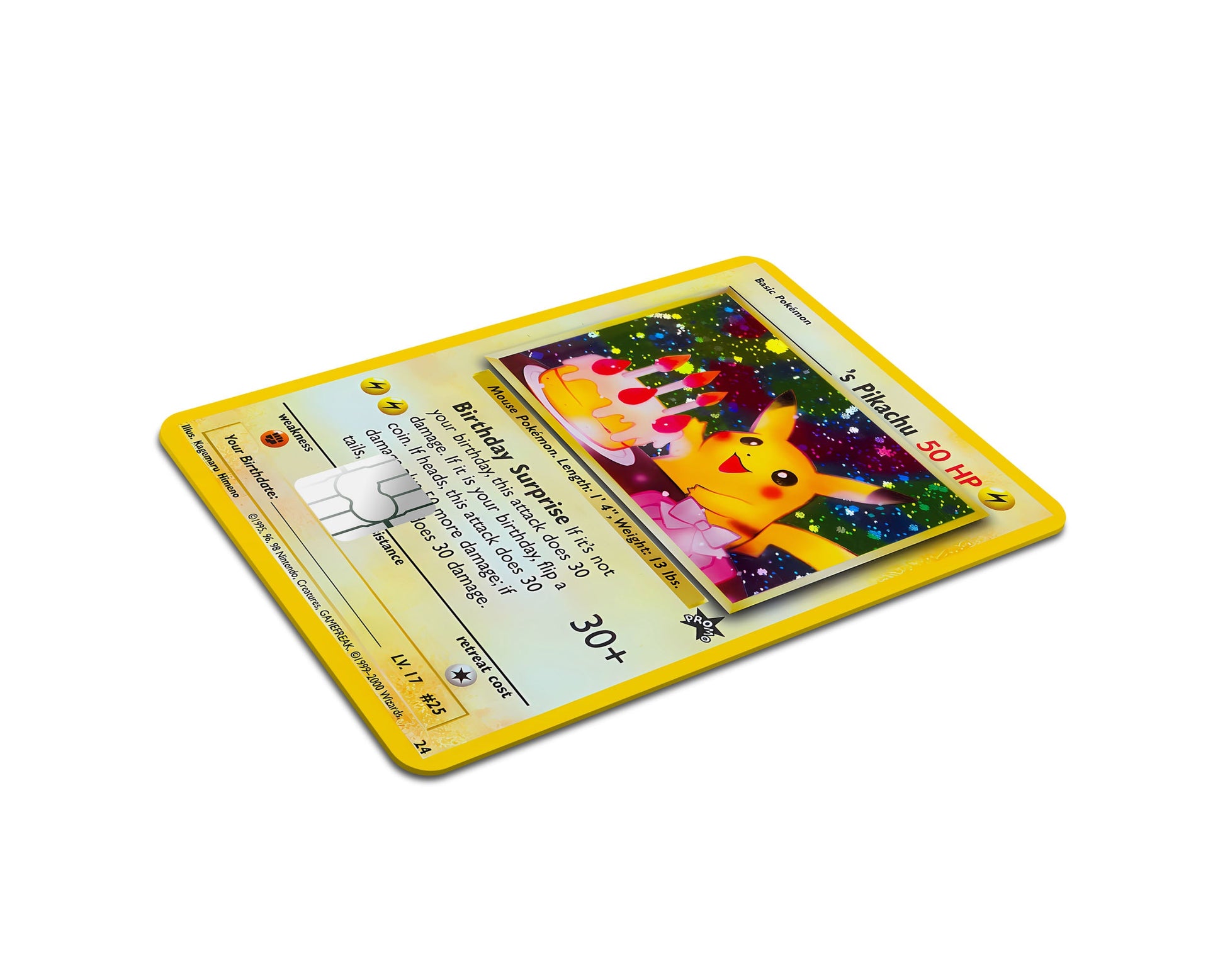 Birthday Pikachu Pokemon Card Credit Card Credit Card Skin Anime Town Creations Birthday Pikachu Pokemon Card Credit Card Credit Card Skin Anime Town Creations