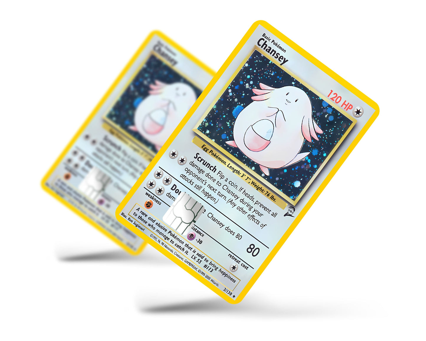 Anime Town Creations Credit Card Chansey Pokemon Card Full Skins - Anime Pokemon Credit Card Skin
