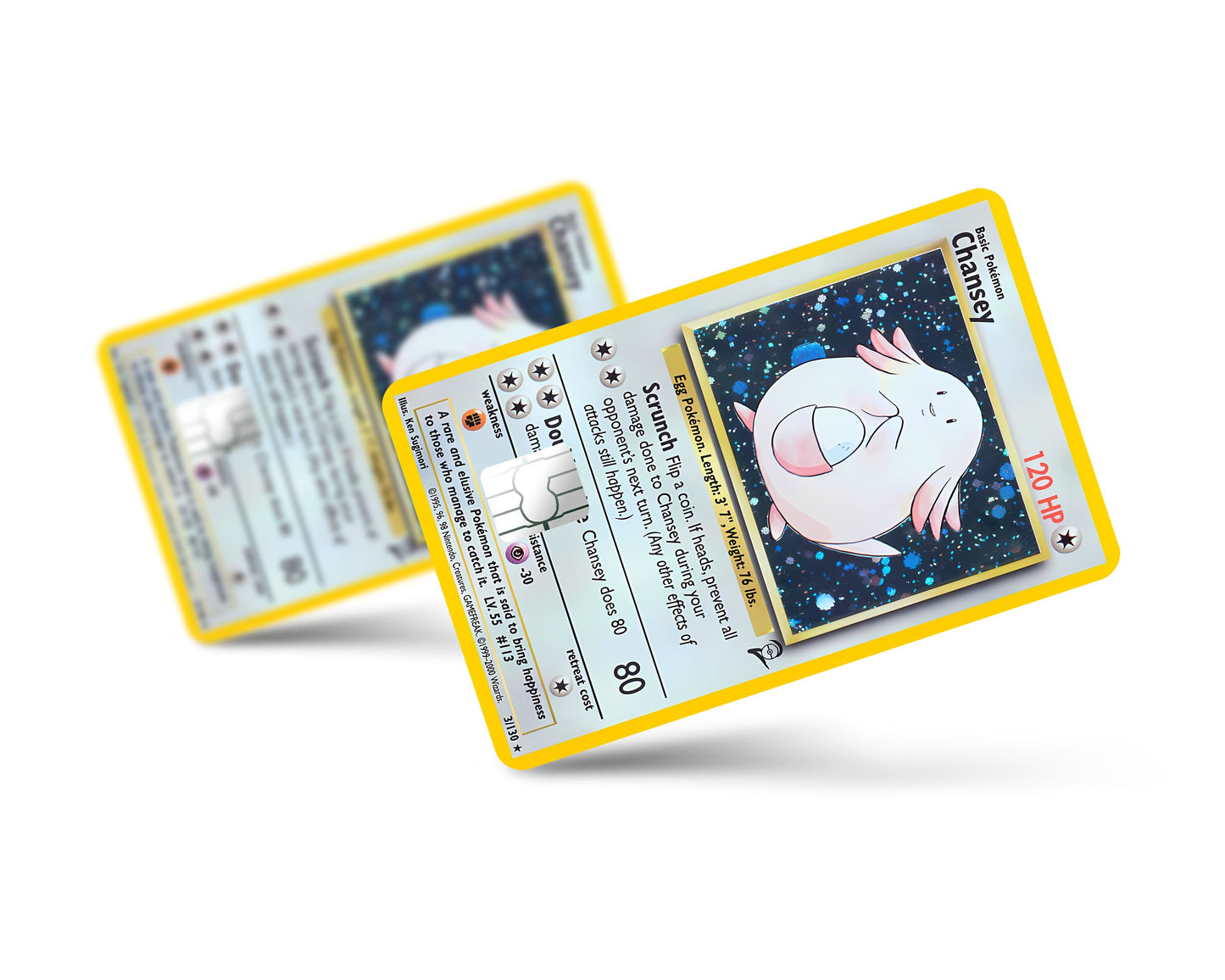 Anime Town Creations Credit Card Chansey Pokemon Card Full Skins - Anime Pokemon Credit Card Skin