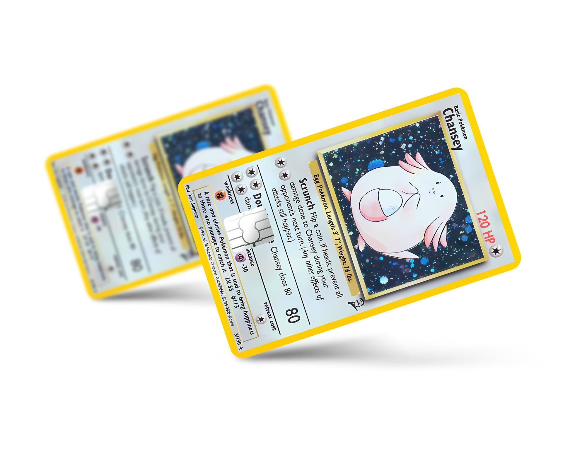 Anime Town Creations Credit Card Chansey Pokemon Card Full Skins - Anime Pokemon Credit Card Skin