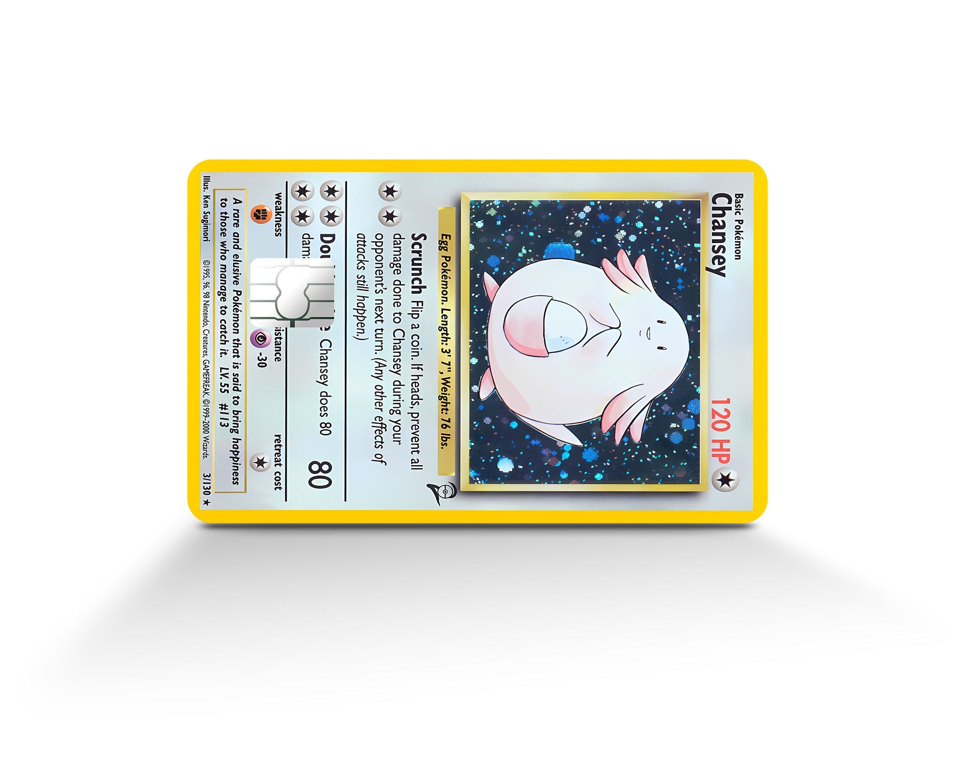 Anime Town Creations Credit Card Chansey Pokemon Card Full Skins - Anime Pokemon Credit Card Skin
