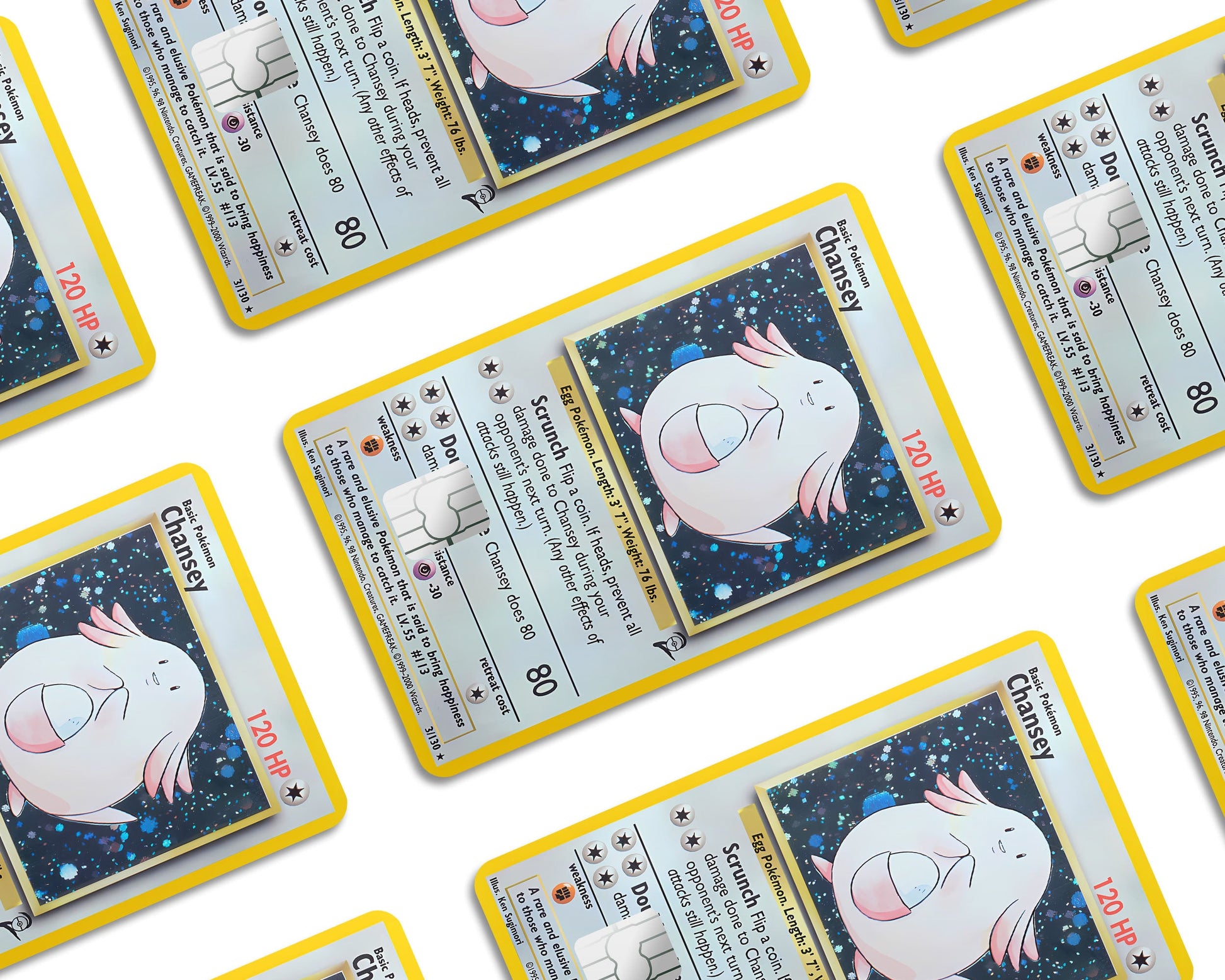 Anime Town Creations Credit Card Chansey Pokemon Card Window Skins - Anime Pokemon Credit Card Skin
