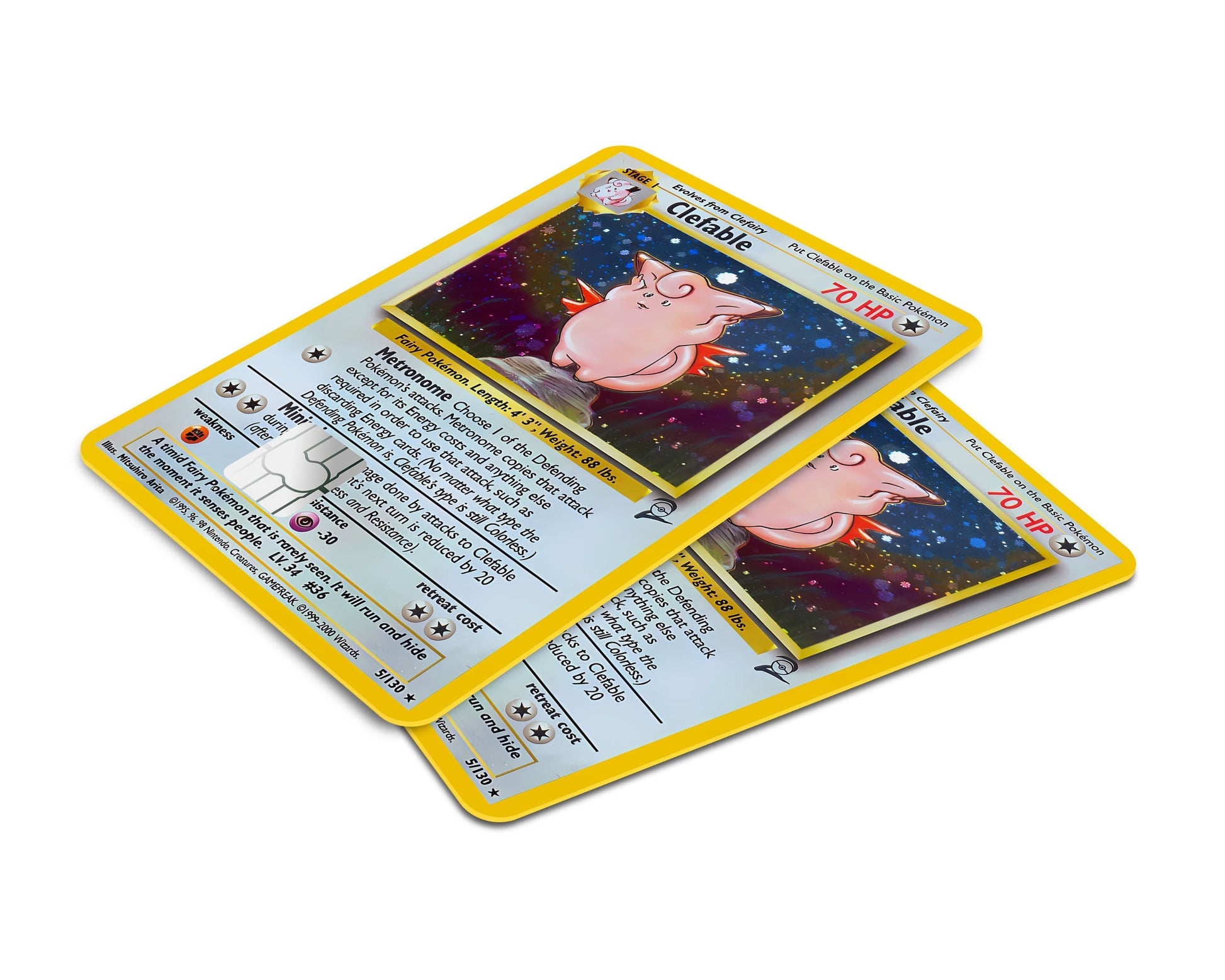 Clefable Pokemon Card Credit Card Credit Card Skin Anime Town Creations Clefable Pokemon Card Credit Card Credit Card Skin Anime Town Creations