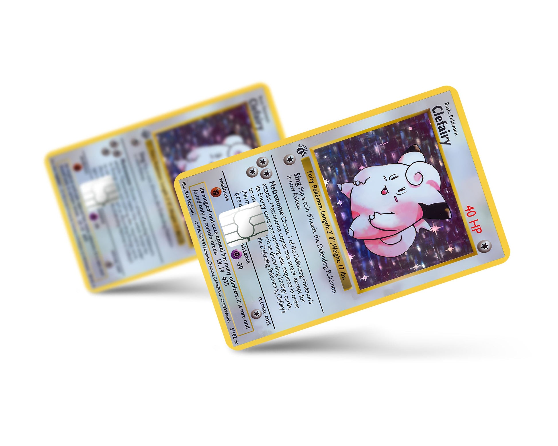 Anime Town Creations Credit Card Clefairy Pokemon Card Full Skins - Anime Pokemon Credit Card Skin