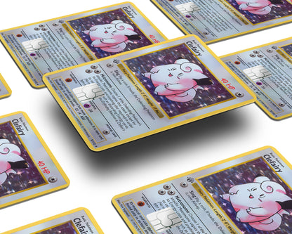 Anime Town Creations Credit Card Clefairy Pokemon Card Window Skins - Anime Pokemon Credit Card Skin