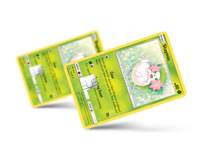 Anime Town Creations Credit Card Cute Shaymin Pokemon Card Full Skins - Anime Pokemon Credit Card Skin