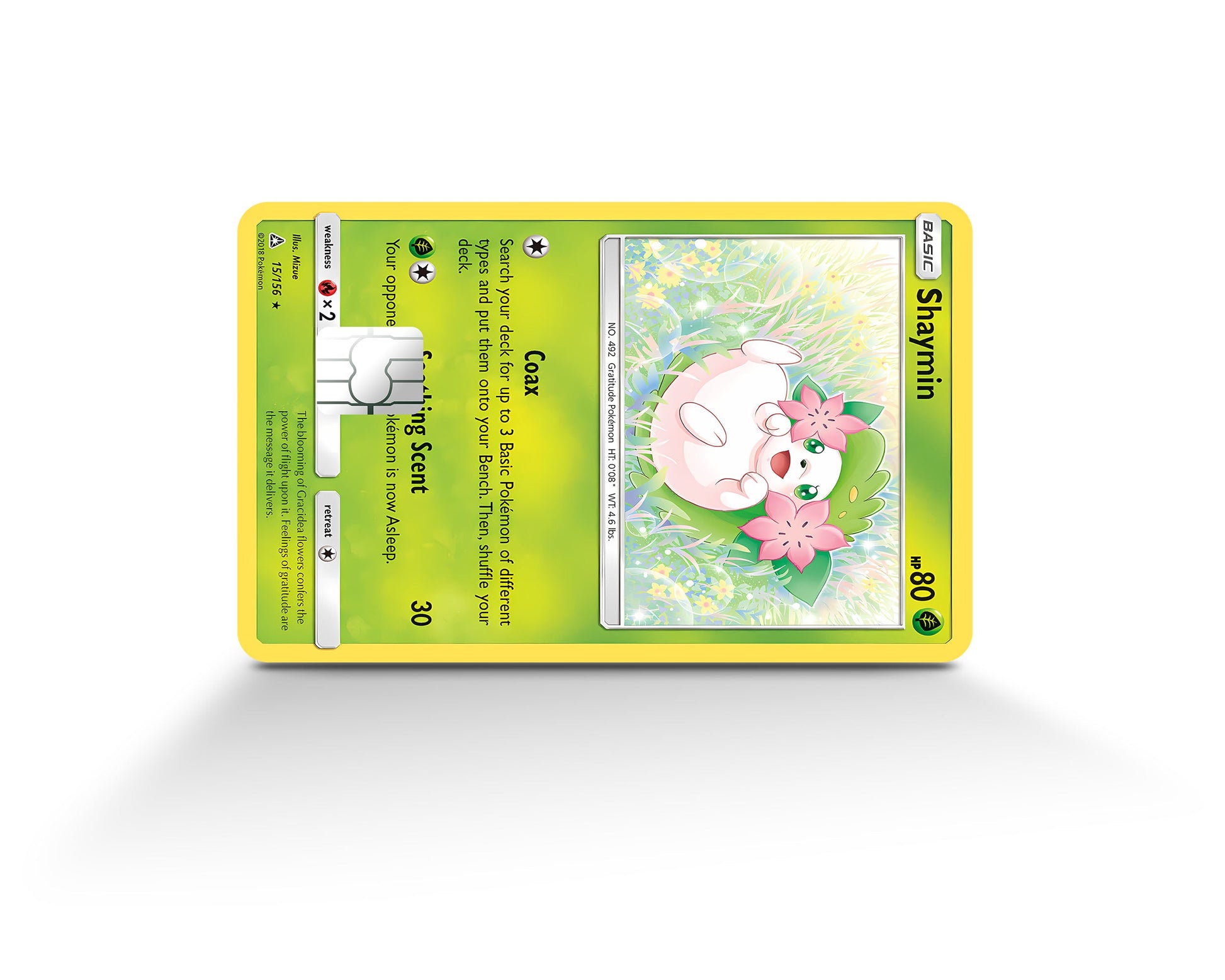 Anime Town Creations Credit Card Cute Shaymin Pokemon Card Full Skins - Anime Pokemon Credit Card Skin