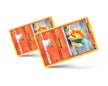 Cyndaquil Pokemon Card Credit Card Credit Card Skin Anime Town Creations Cyndaquil Pokemon Card Credit Card Credit Card Skin Anime Town Creations