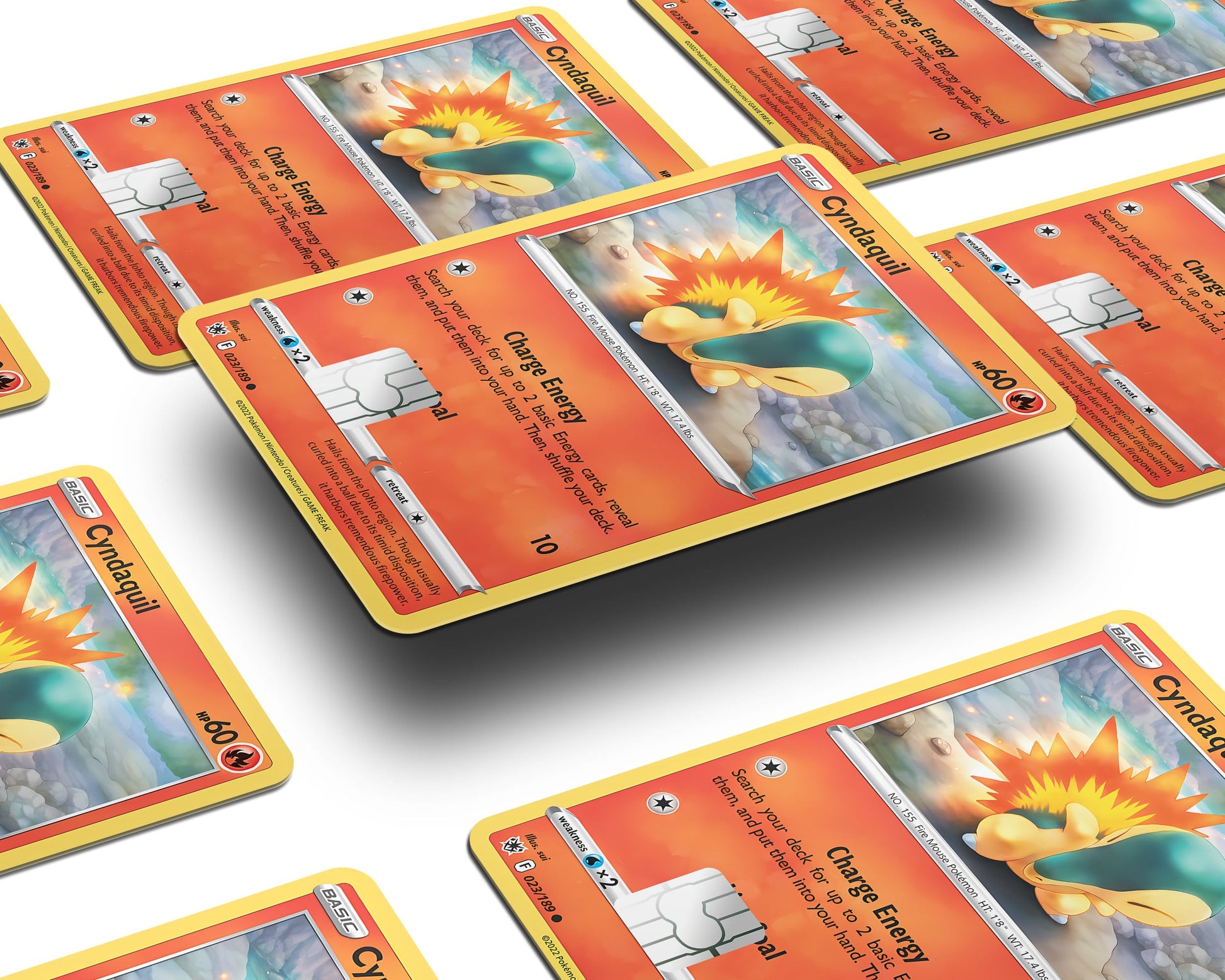 pokemon cards cyndaquil Cyndaquil Pokemon Card Credit Card Credit Card Skin – Anime Town Creations