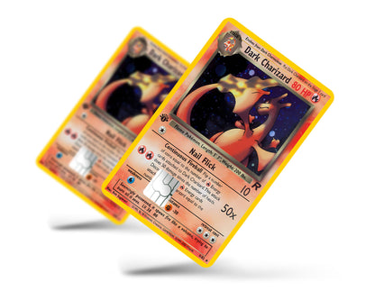 Anime Town Creations Credit Card Dark Charizard Pokemon Card Full Skins - Anime Pokemon Credit Card Skin
