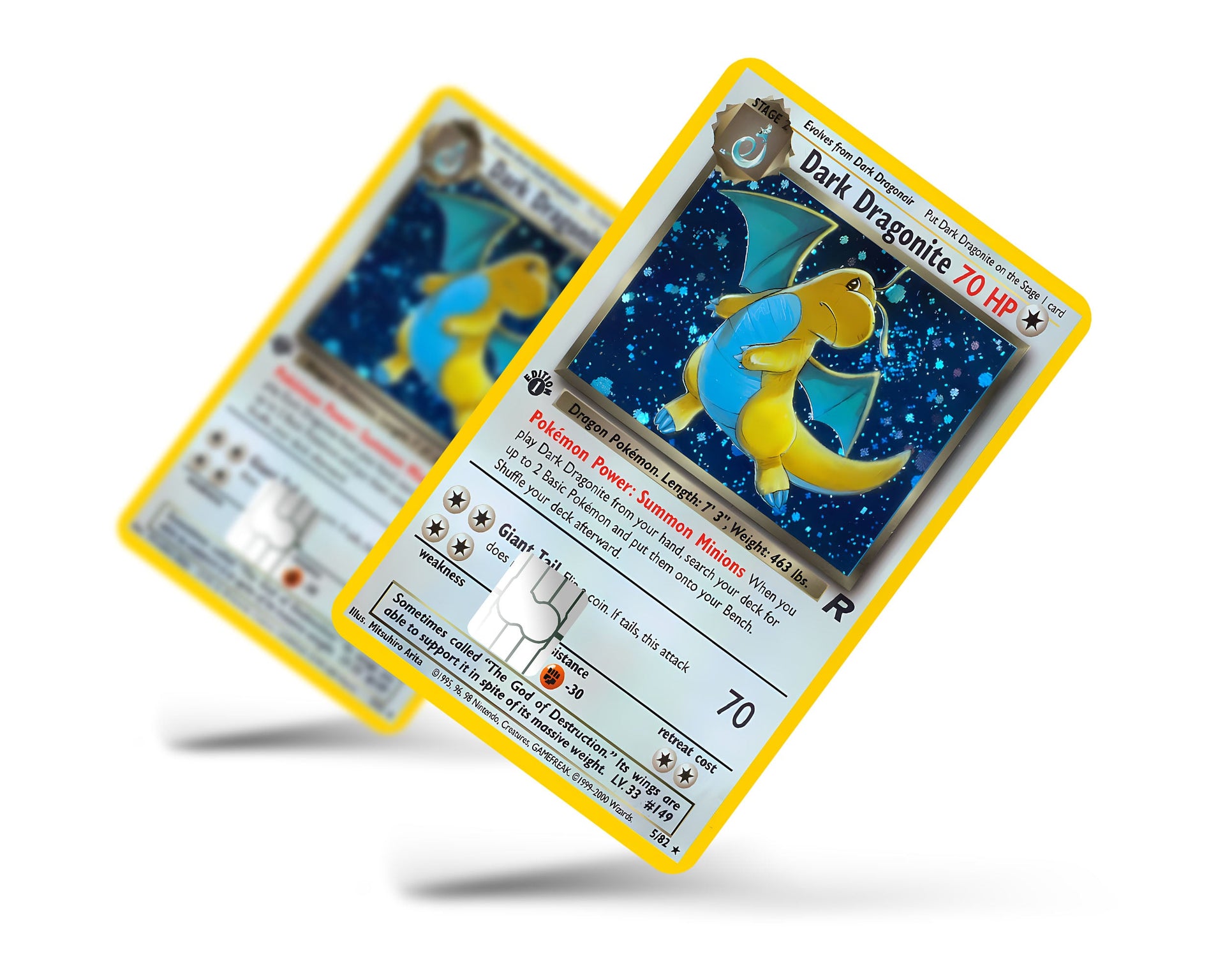 Dark Dragonite Pokemon Card Credit Card Credit Card Skin – Anime Town Creations