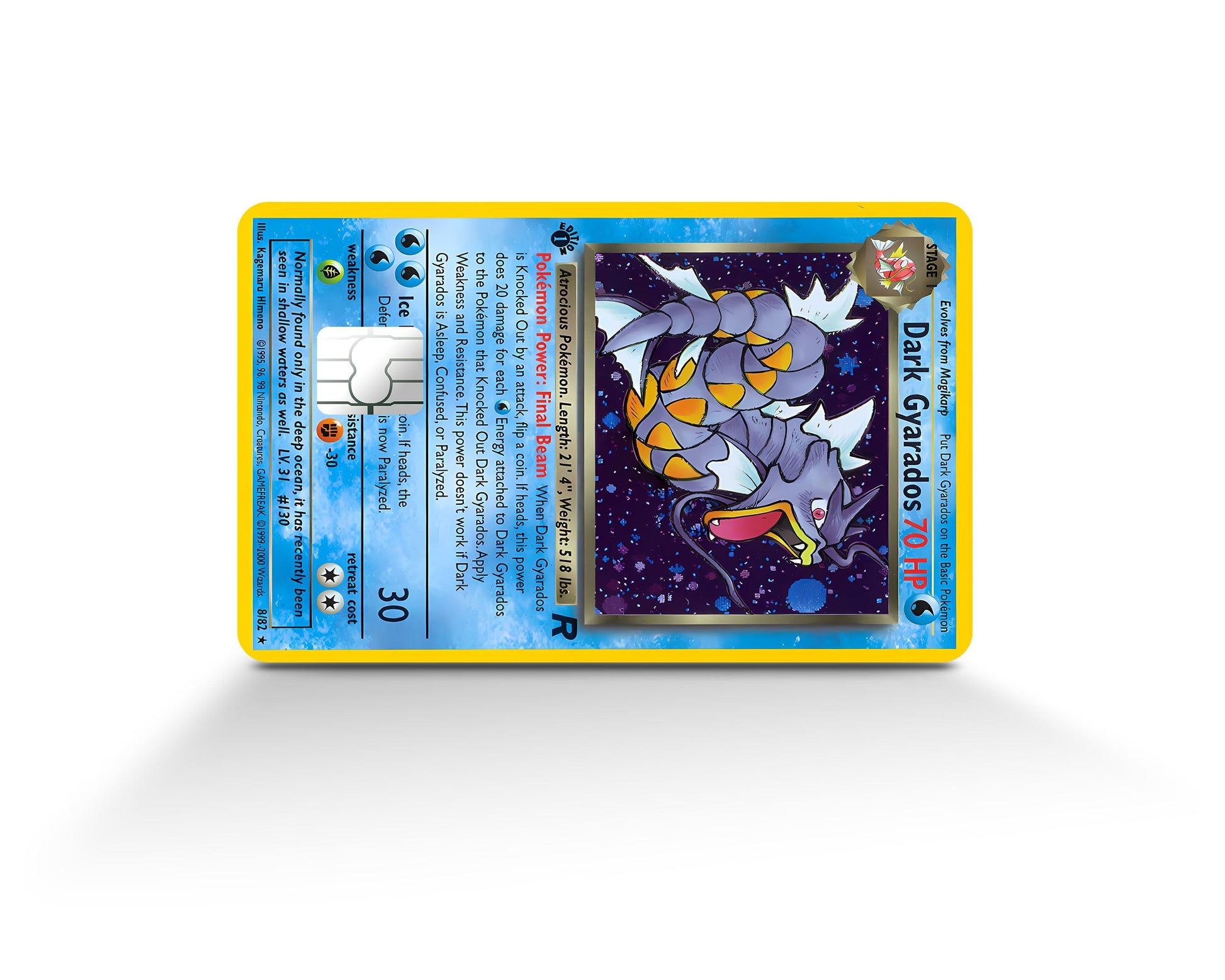 Dark Gyarados Pokemon Card Credit Card Skin - Full / Small Dark Gyarados Pokemon Card Credit Card Skin - Full / Small