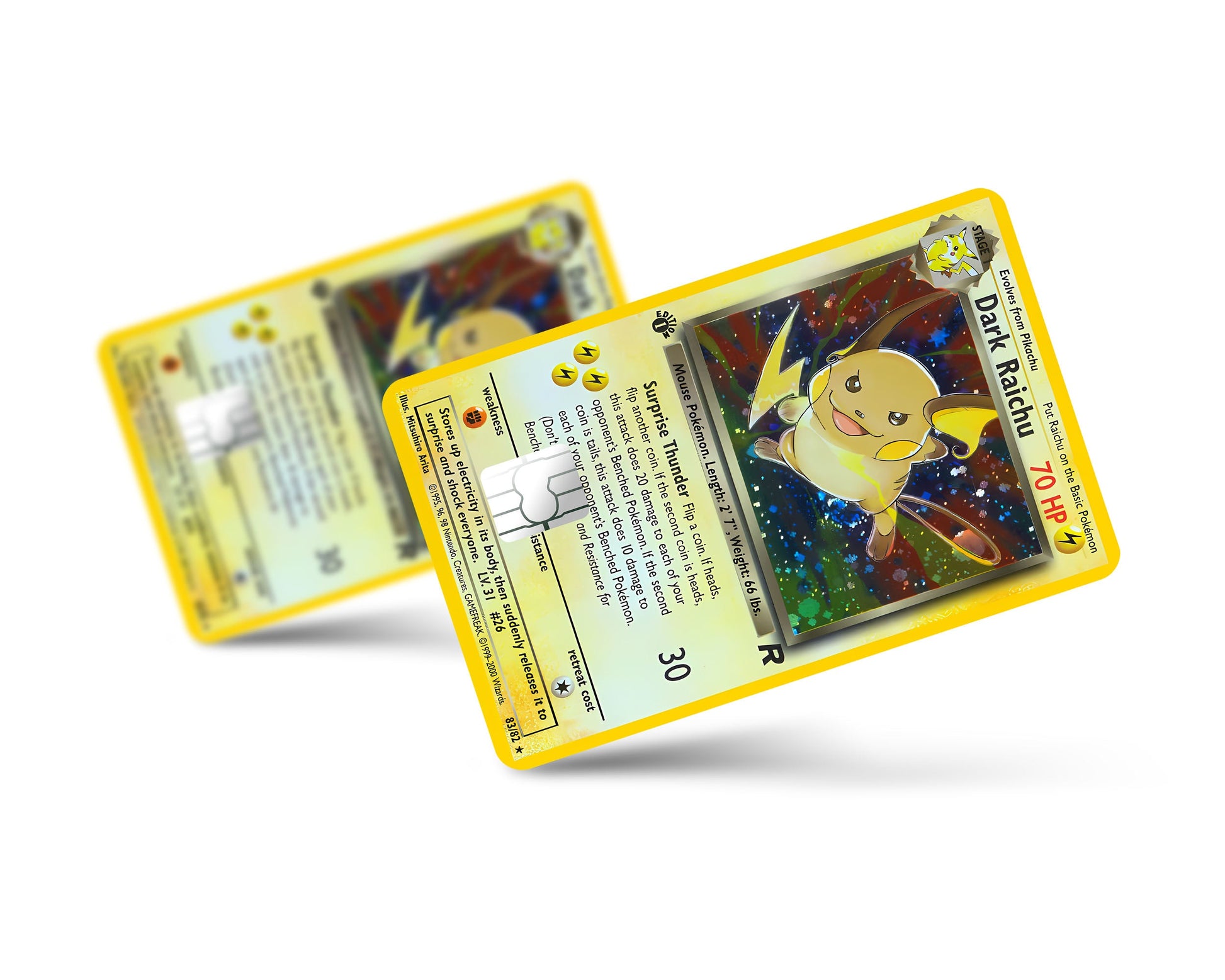 Dark Raichu Pokemon Card Credit Card Skin
