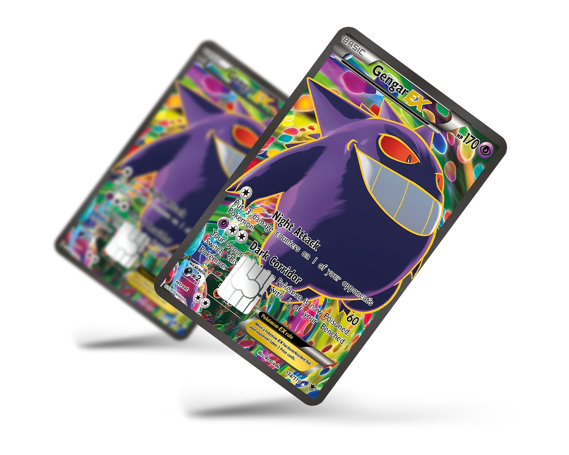 Gengar EX Pokemon Card Credit Card Credit Card Skin Anime Town Creations Gengar EX Pokemon Card Credit Card Credit Card Skin Anime Town Creations