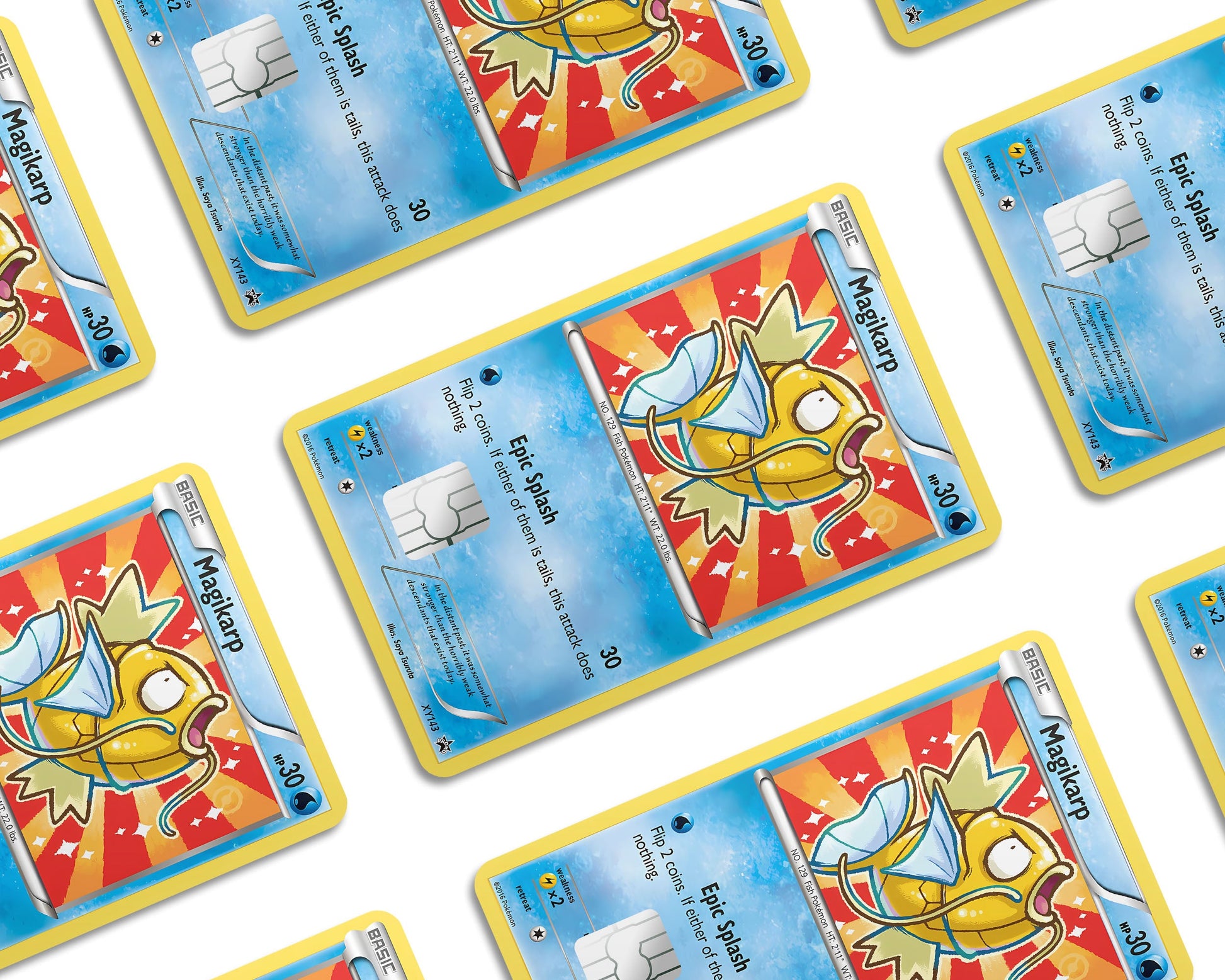 golden magikarp pokemon card Gold Magikarp Pokemon Card Credit Card Credit Card Skin – Anime Town Creations