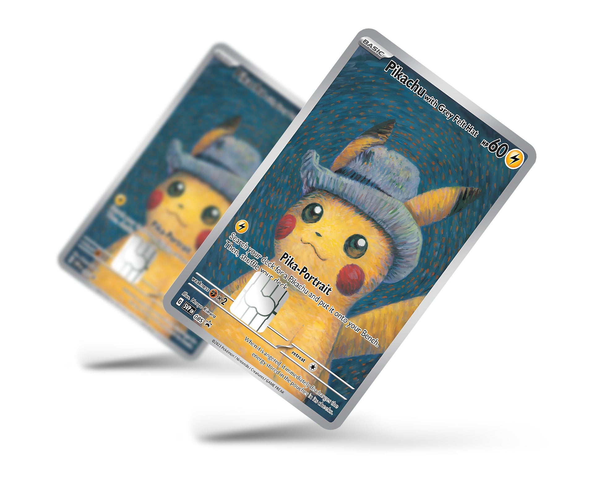 pokemon pikachu hat card Grey Hat Pikachu Pokemon Card Credit Card Skin